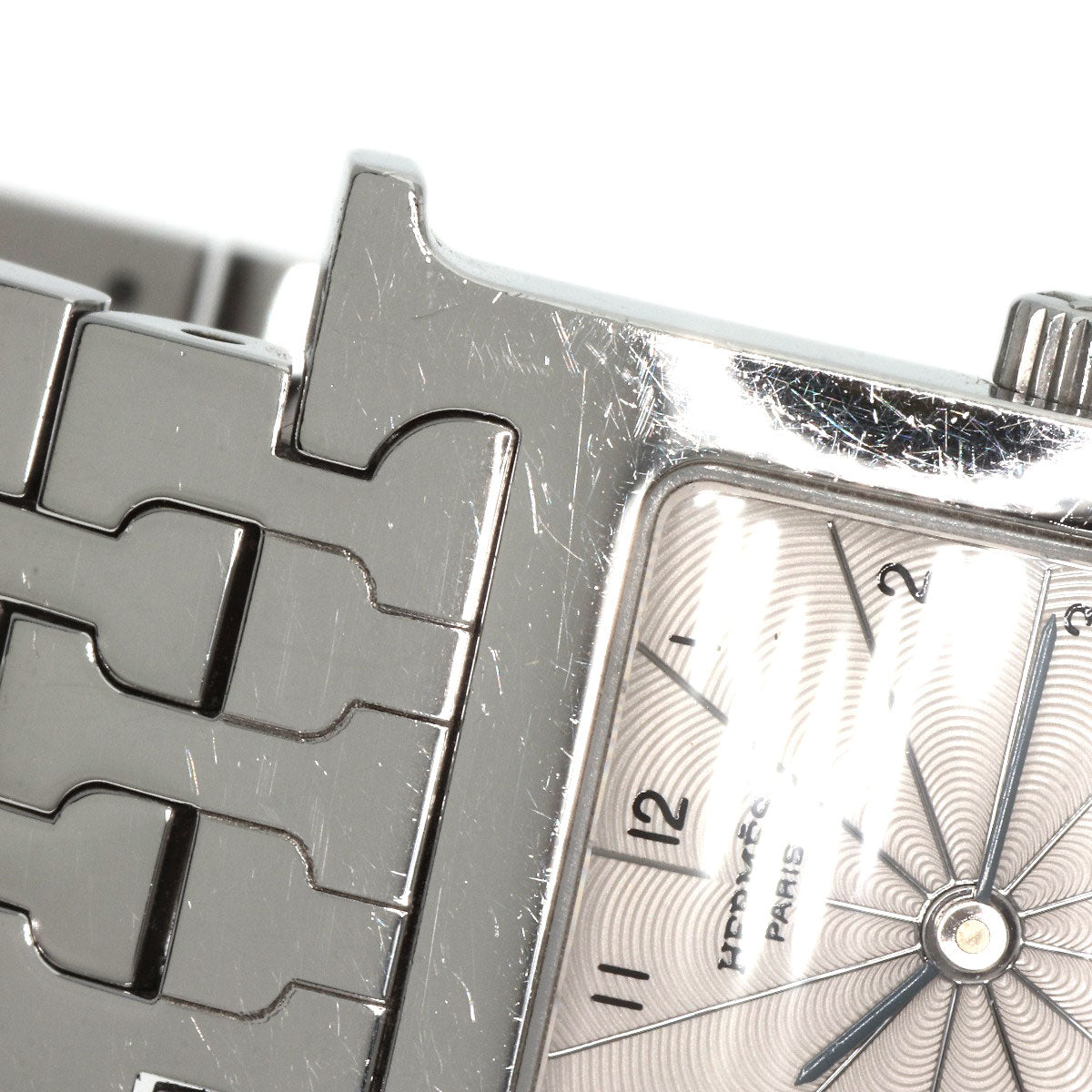 HERMES Watches Quartz HH1.210 Stainless Steel , Stainless Steel Silver H watch Silver dial Women  d