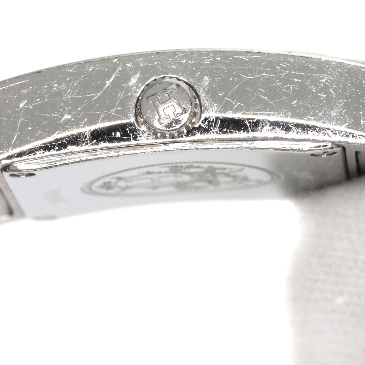 HERMES Watches Quartz HH1.210 Stainless Steel , Stainless Steel Silver H watch Silver dial Women  d