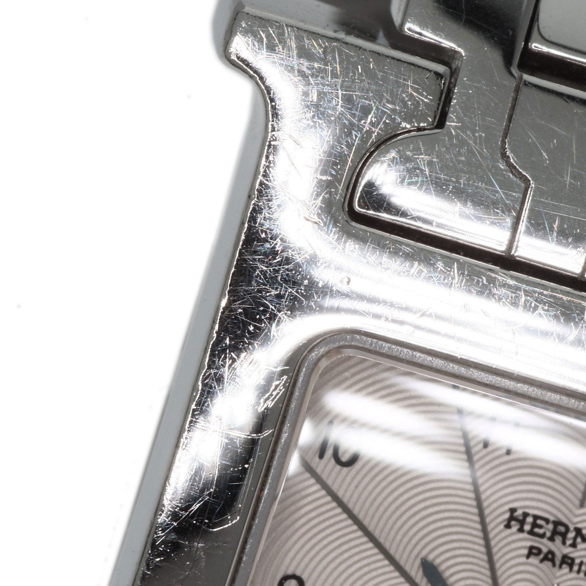 HERMES Watches Quartz HH1.210 Stainless Steel , Stainless Steel Silver H watch Silver dial Women  d
