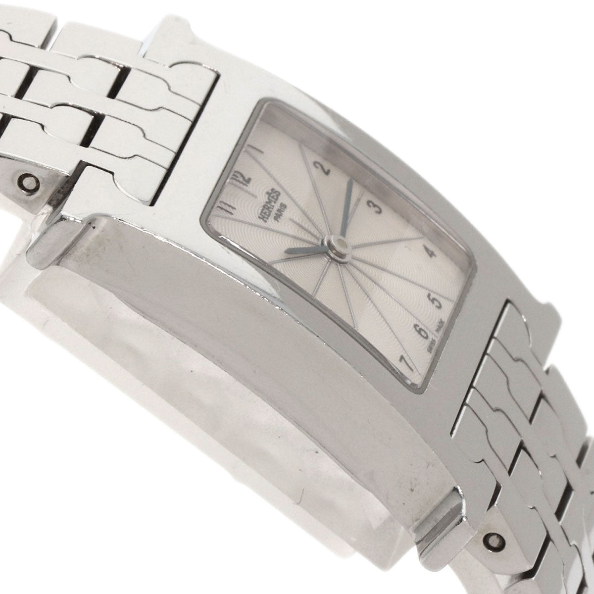 HERMES Watches Quartz HH1.210 Stainless Steel , Stainless Steel Silver H watch Silver dial Women  d