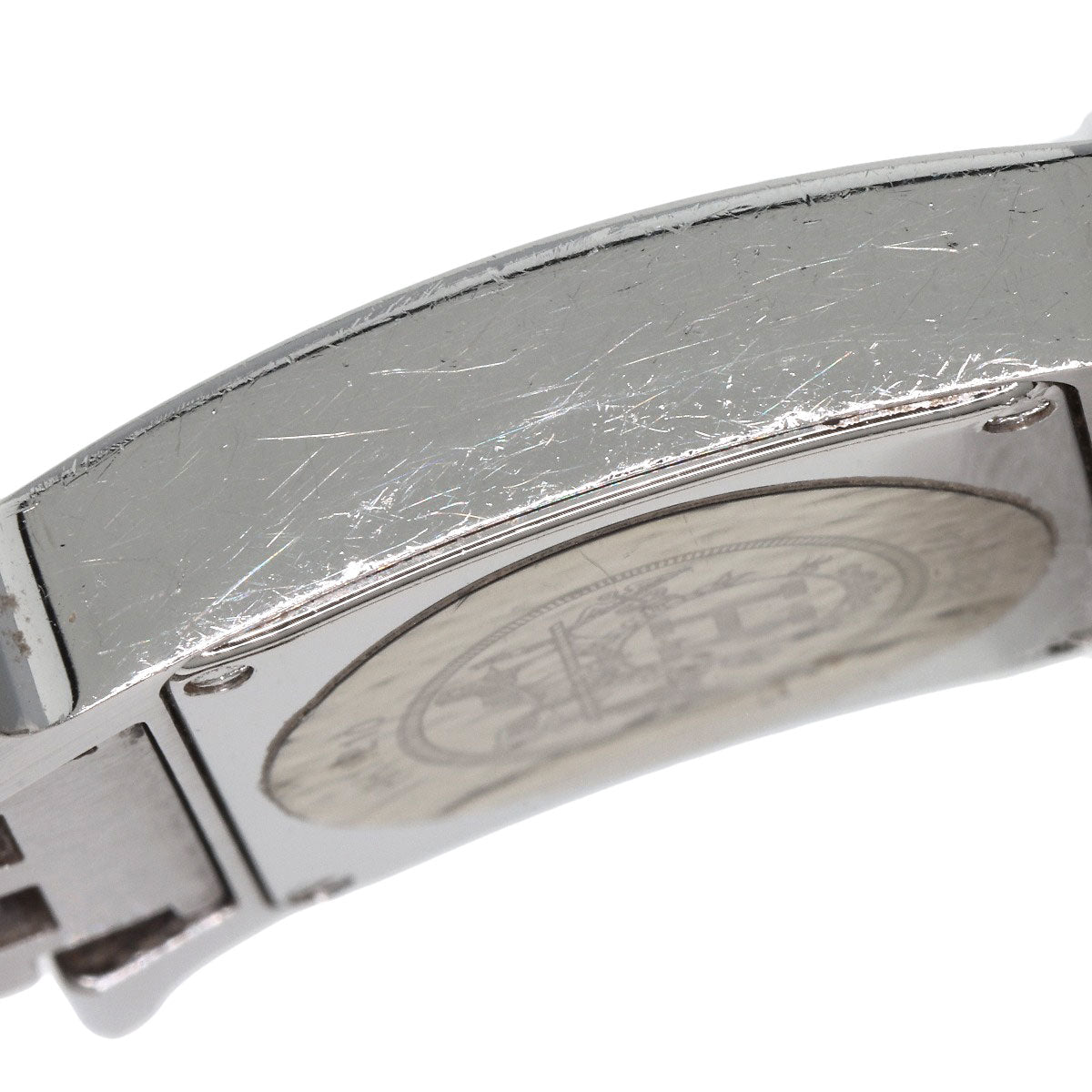 HERMES Watches Quartz HH1.210 Stainless Steel , Stainless Steel Silver H watch black dial Women  d
