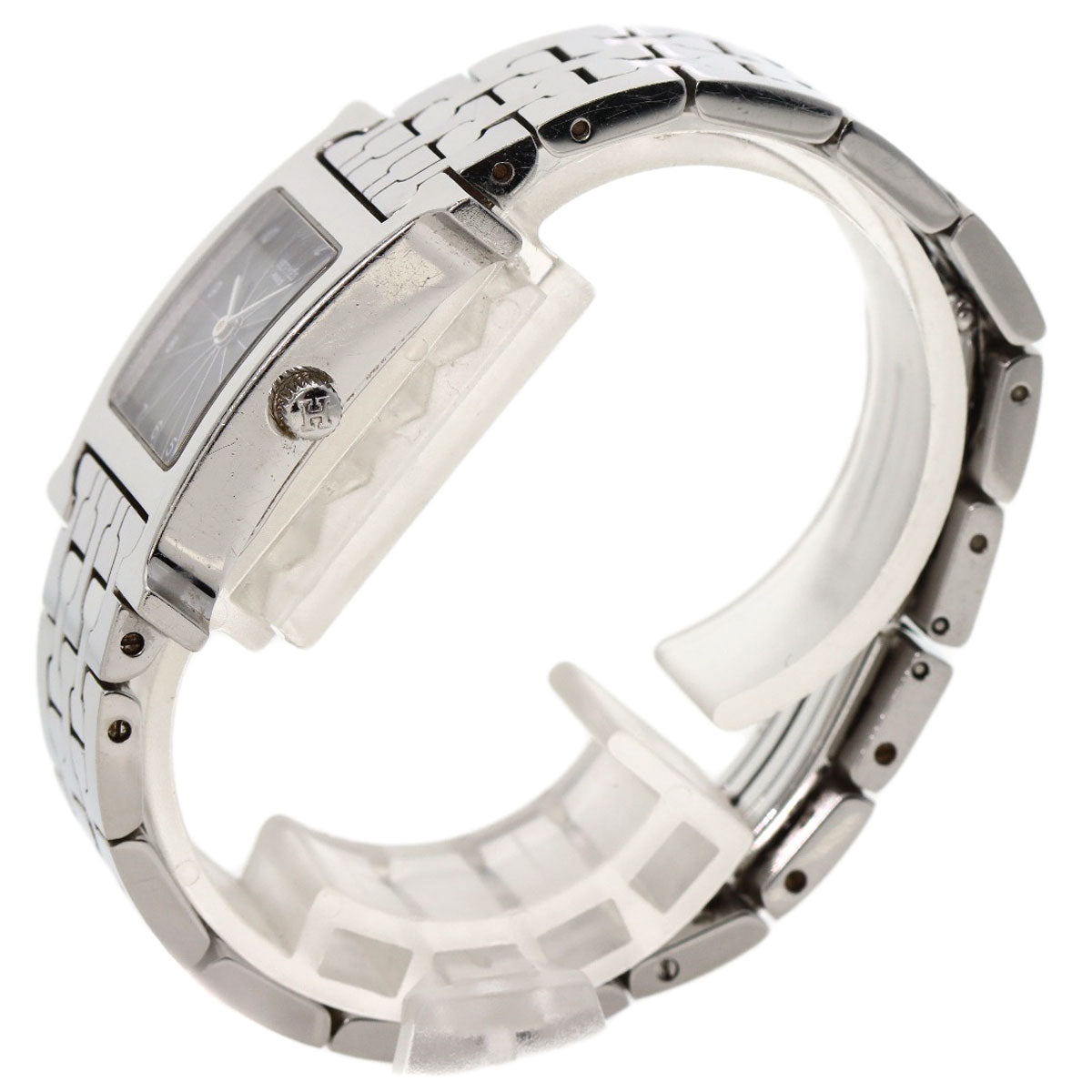 HERMES Watches Quartz HH1.210 Stainless Steel , Stainless Steel Silver H watch black dial Women  d