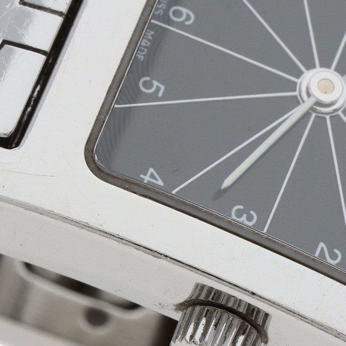 HERMES Watches Quartz HH1.210 Stainless Steel , Stainless Steel Silver H watch black dial Women  d