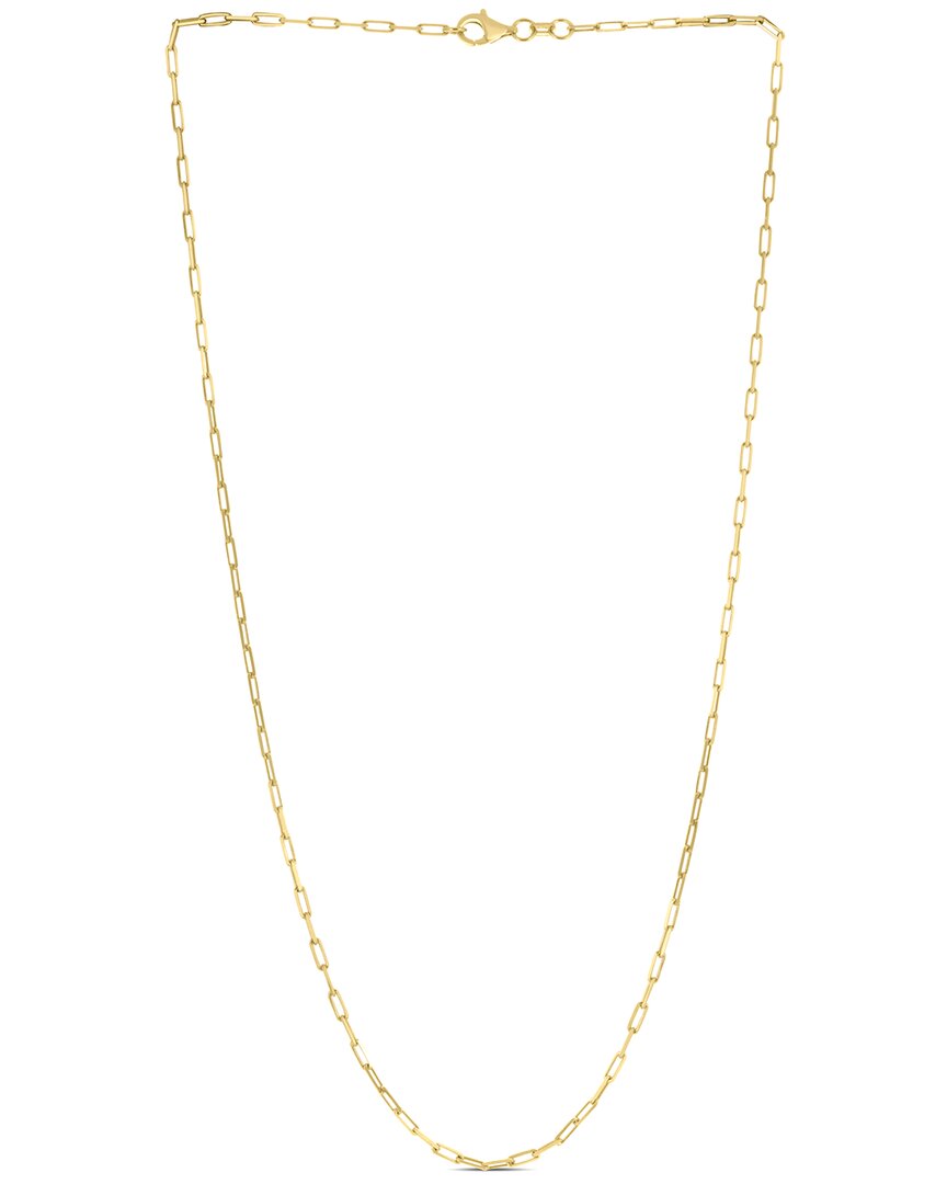 14K Over Italian Silver Chain Necklace