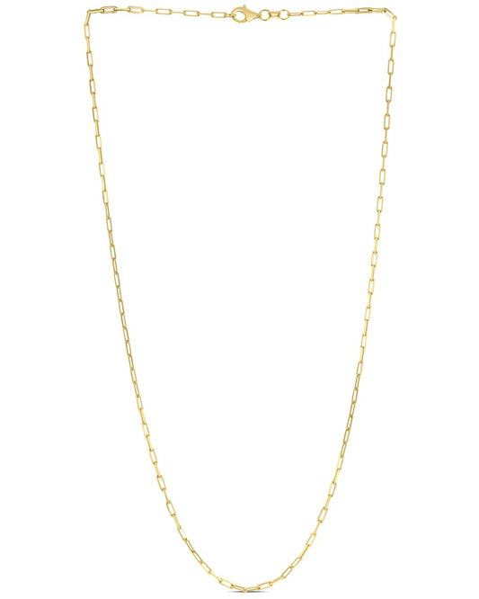 14K Over Italian Silver Chain Necklace