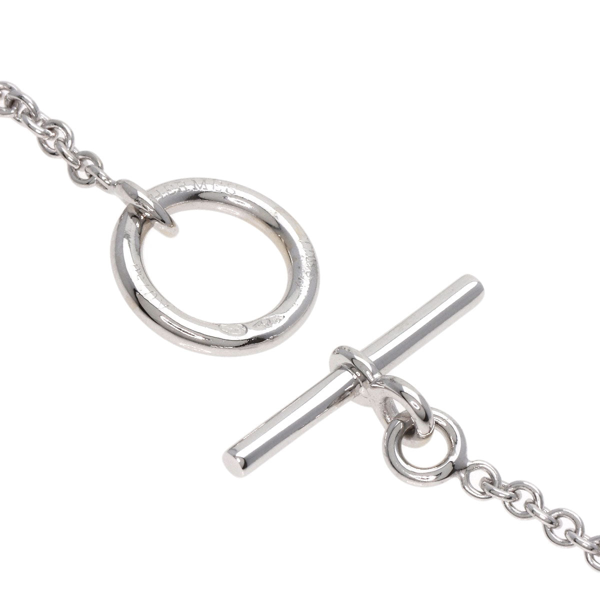 HERMES bracelet K18WG Silver Mini Chene Dunkle Women  d