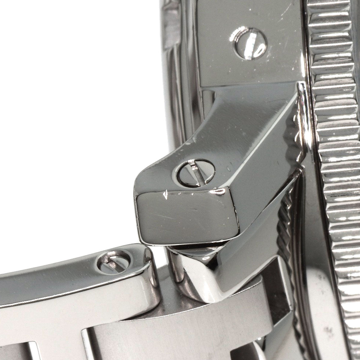 HERMES Watches Quartz CL2.910 Stainless Steel , Stainless Steel Silver Clipper Diver Chronograph black dial mens  d