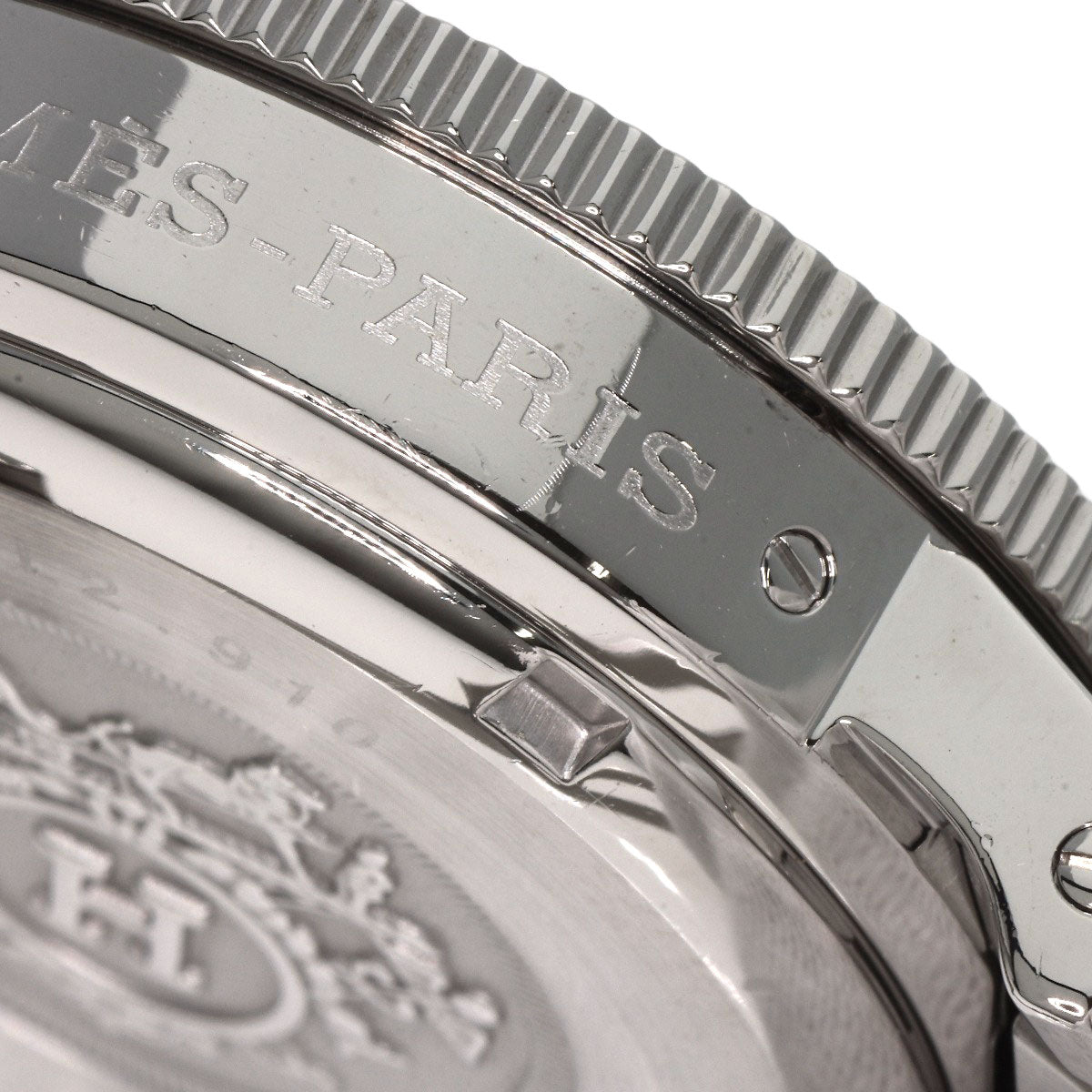 HERMES Watches Quartz CL2.910 Stainless Steel , Stainless Steel Silver Clipper Diver Chronograph black dial mens  d