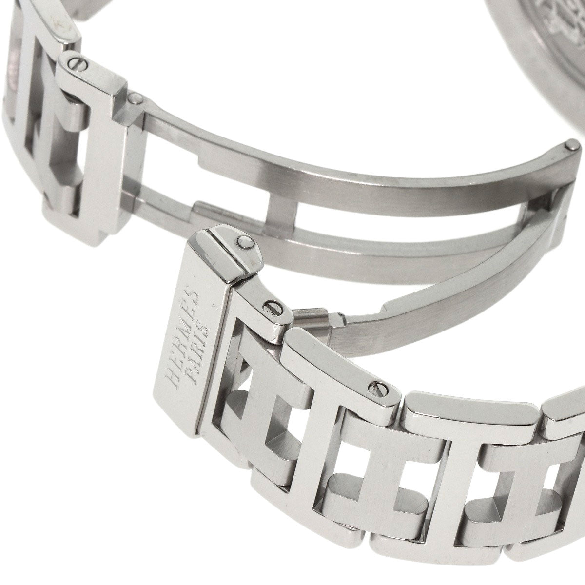 HERMES Watches Quartz CL2.910 Stainless Steel , Stainless Steel Silver Clipper Diver Chronograph black dial mens  d