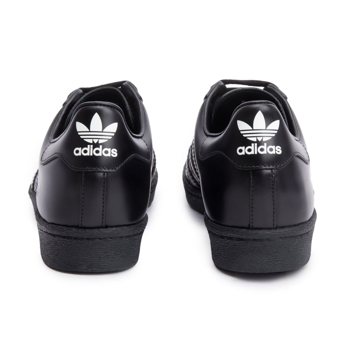 Prada X Adidas Black Leather Superstar Sneakers, Size 4