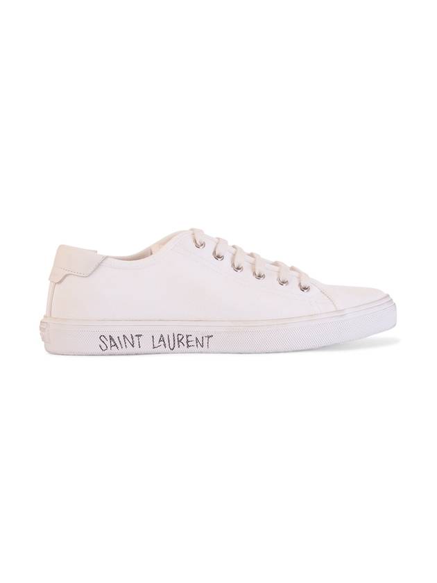 Luxury Saint Laurent Trending 2025 Women's Malibu Canvas Low Top Sneakers White