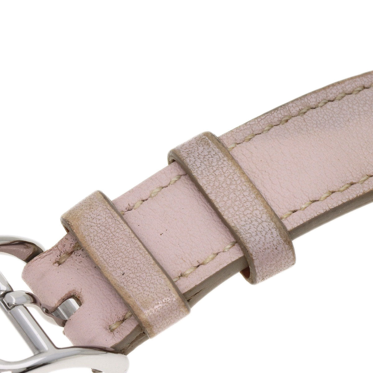 HERMES Watches Quartz HH1.210 Stainless Steel, Leather Silver H watch white dial Women  d