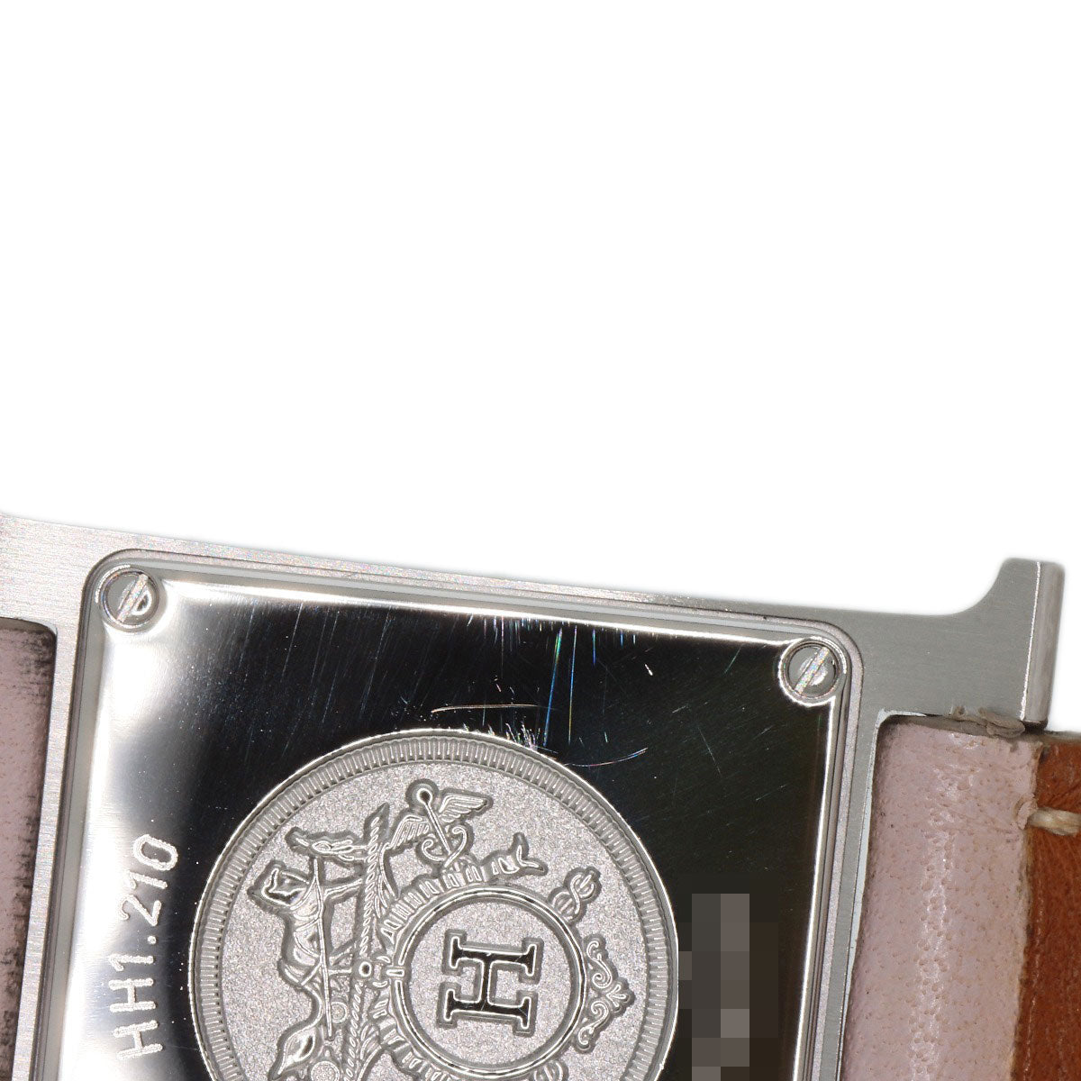 HERMES Watches Quartz HH1.210 Stainless Steel, Leather Silver H watch white dial Women  d