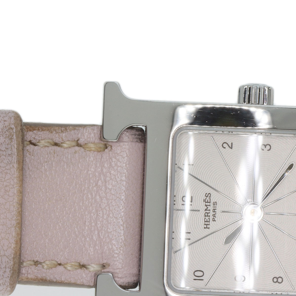 HERMES Watches Quartz HH1.210 Stainless Steel Silver H watch white dial