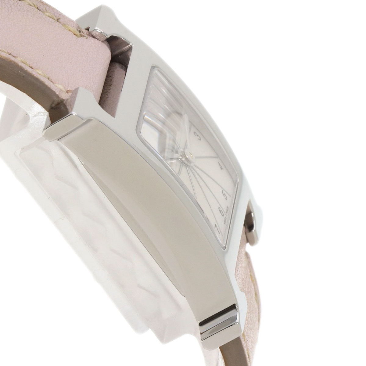 HERMES Watches Quartz HH1.210 Stainless Steel, Leather Silver H watch white dial Women  d