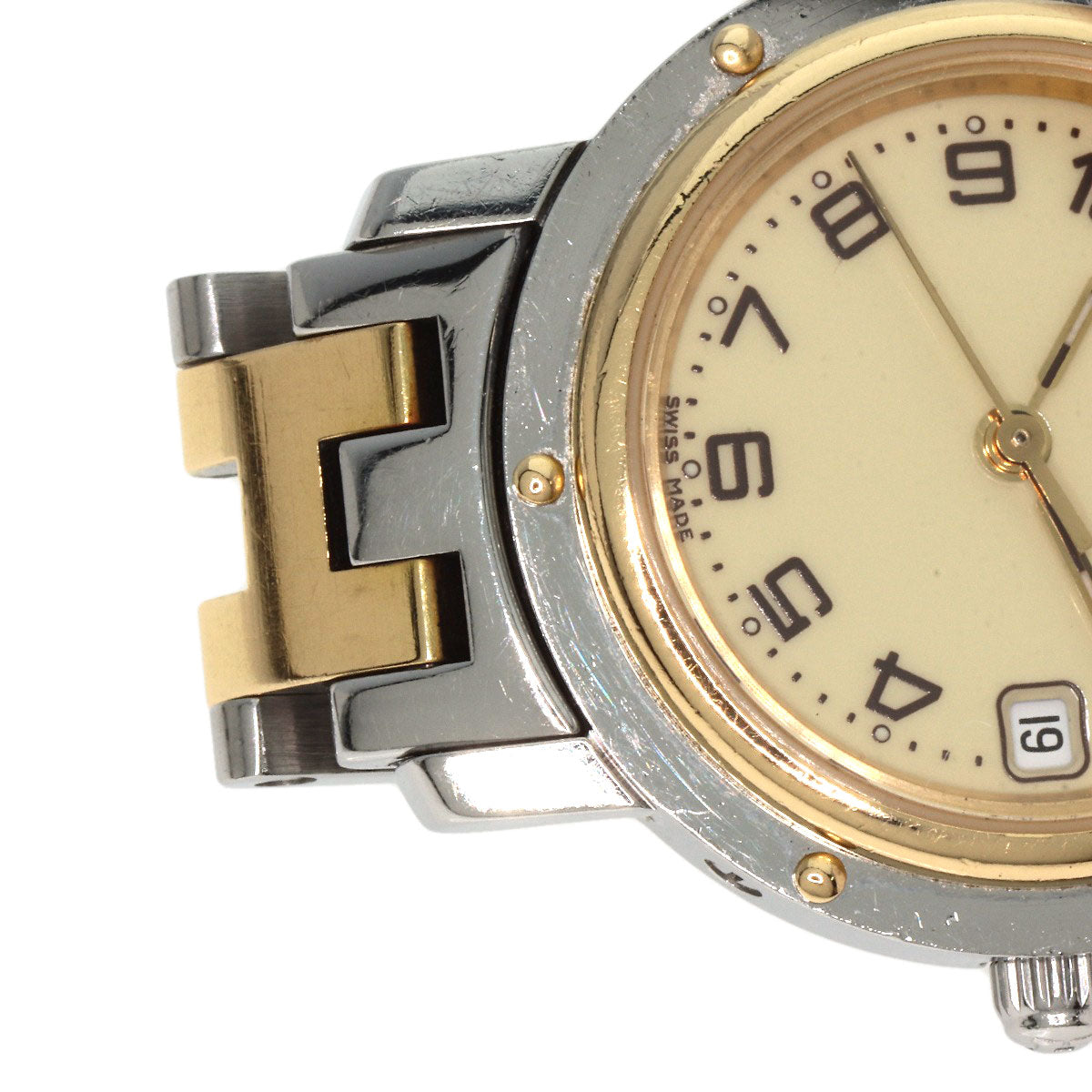 HERMES Watches Quartz CL4.220 Stainless Steel , SSxGP gold Clipper Ivory dial Women  d