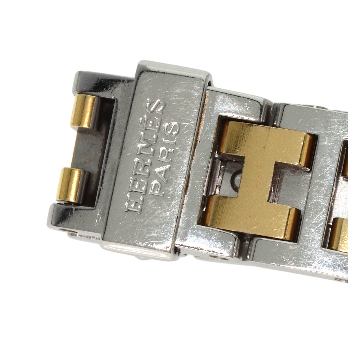 HERMES Watches Quartz CL4.220 Stainless Steel , SSxGP gold Clipper Ivory dial Women  d