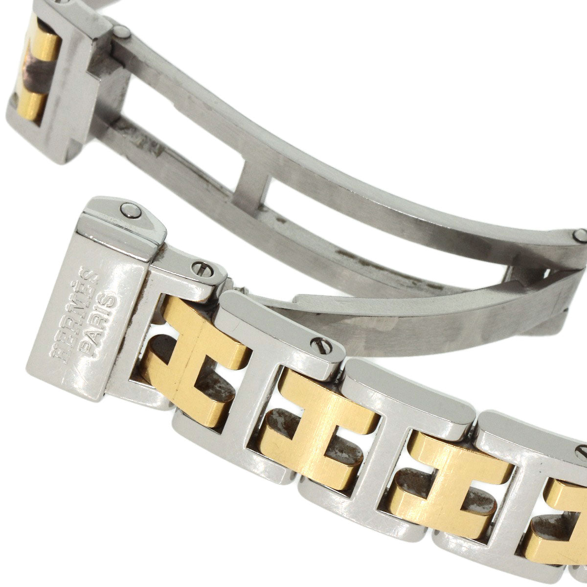 HERMES Watches Quartz CL4.220 Stainless Steel , SSxGP gold Clipper Ivory dial Women  d