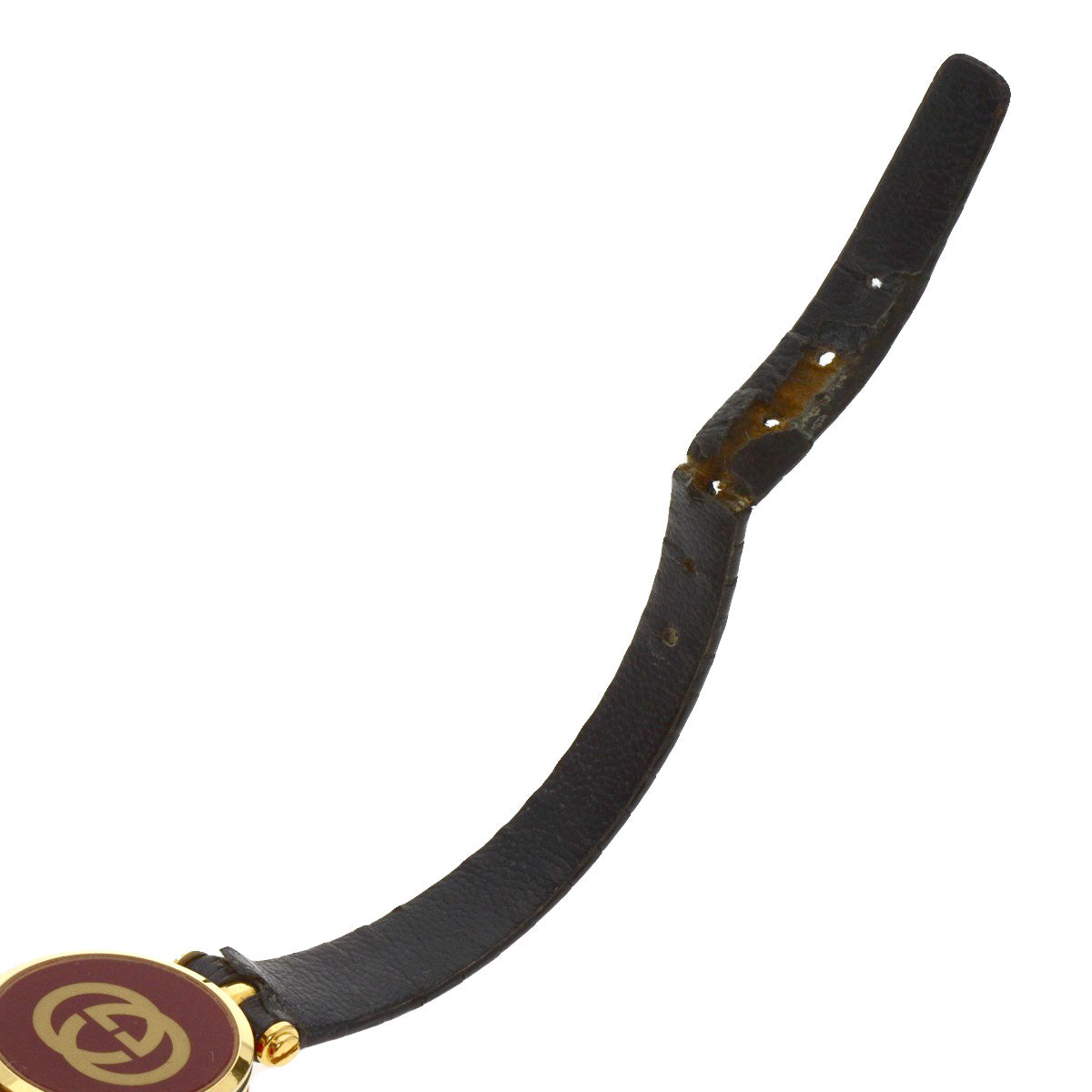 GUCCI Watches Quartz Gold Plated, Leather gold Sherry line gold dial Women  d