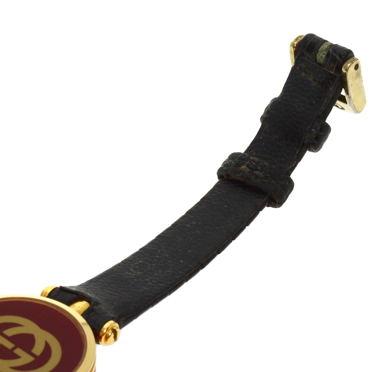 GUCCI Watches Quartz Gold Plated, Leather gold Sherry line gold dial Women  d