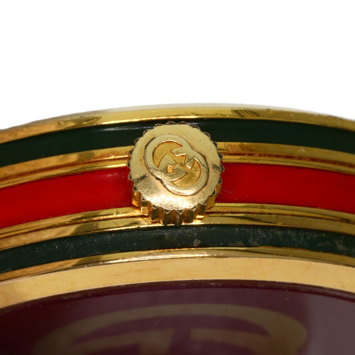 GUCCI Watches Quartz Gold Plated, Leather gold Sherry line gold dial Women  d