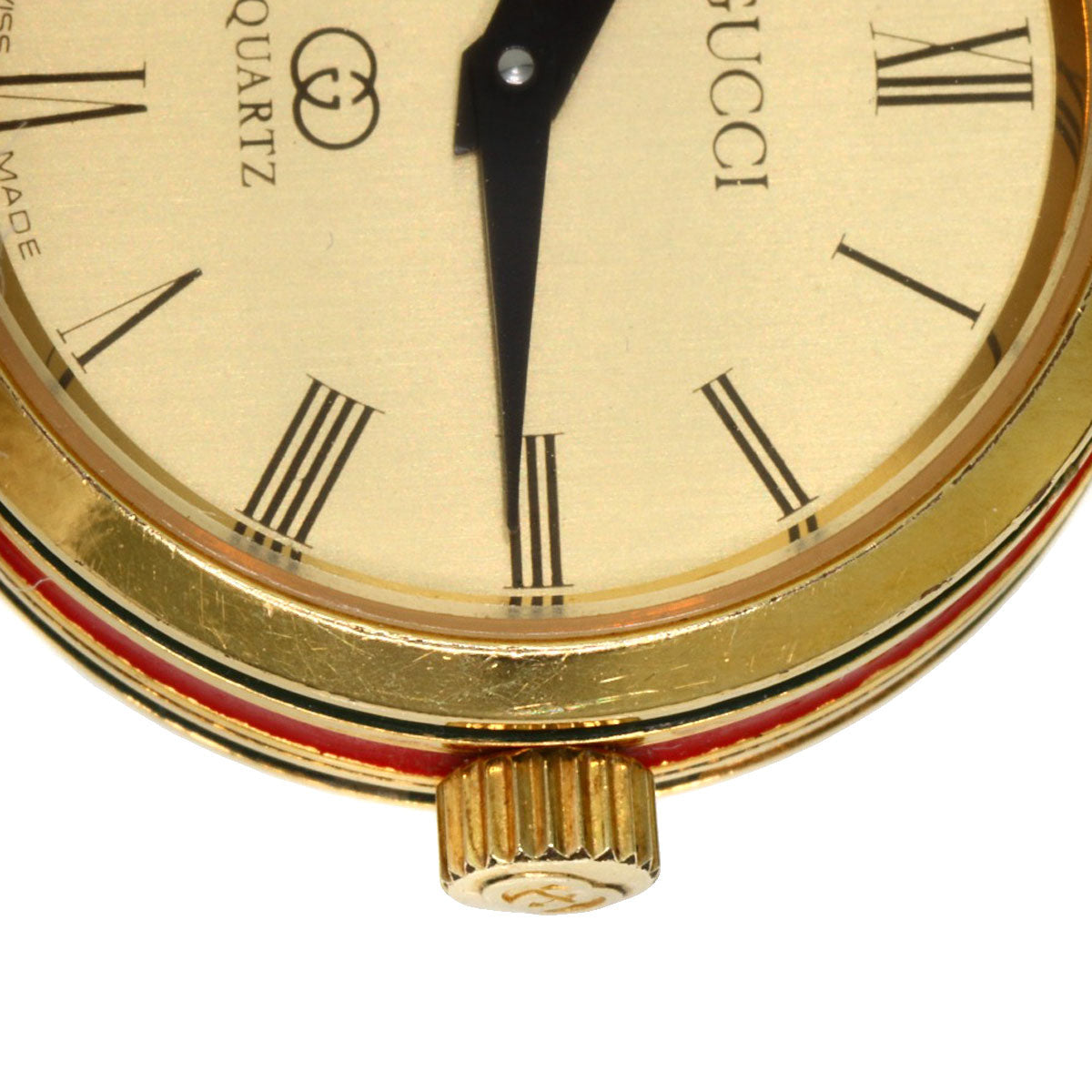 GUCCI Watches Quartz Gold Plated, Leather gold Sherry line gold dial Women  d