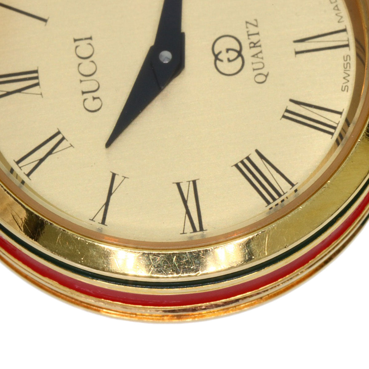 GUCCI Watches Quartz Gold Plated, Leather gold Sherry line gold dial Women  d