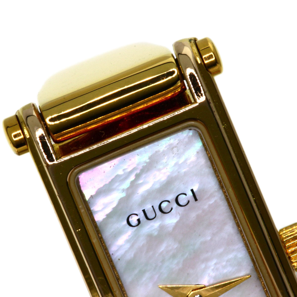 GUCCI Watches Quartz Gold Plated , Gold Plated gold 1500L White shell dial Women  d