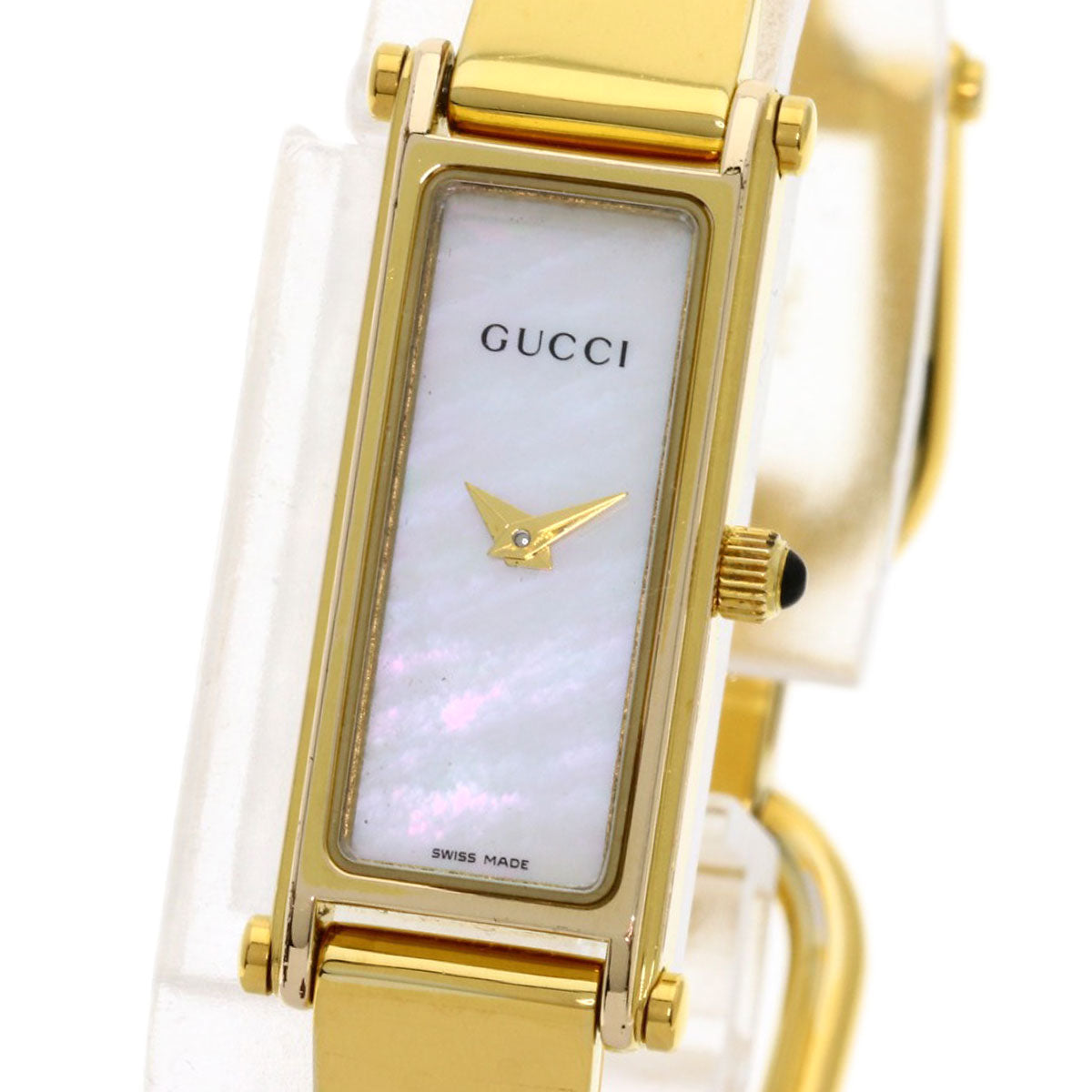 GUCCI Watches Quartz Gold Plated , Gold Plated gold 1500L White shell dial Women  d