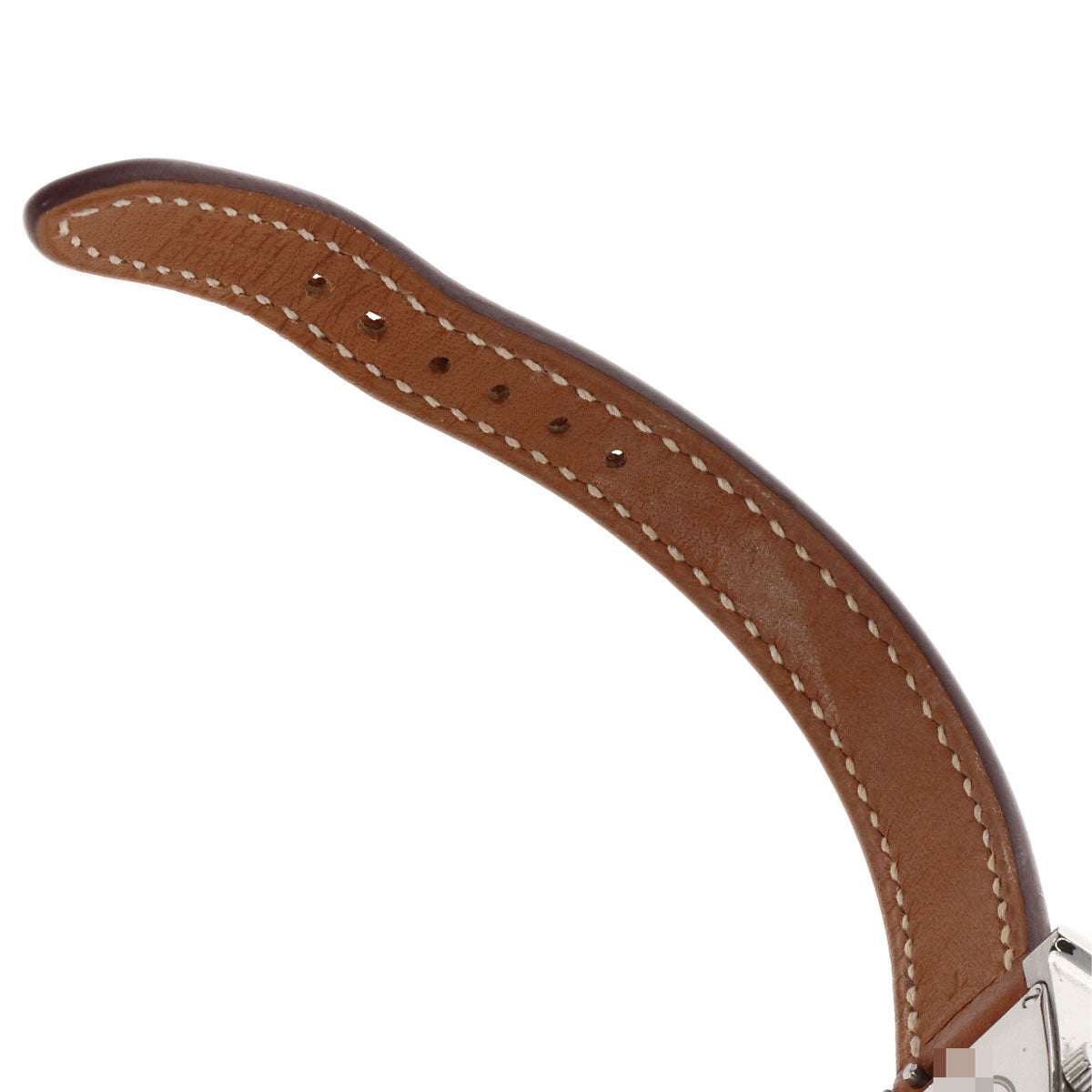 HERMES Watches Quartz HH1.110 Stainless Steel, Leather Silver H watch mini Silver dial Women  d