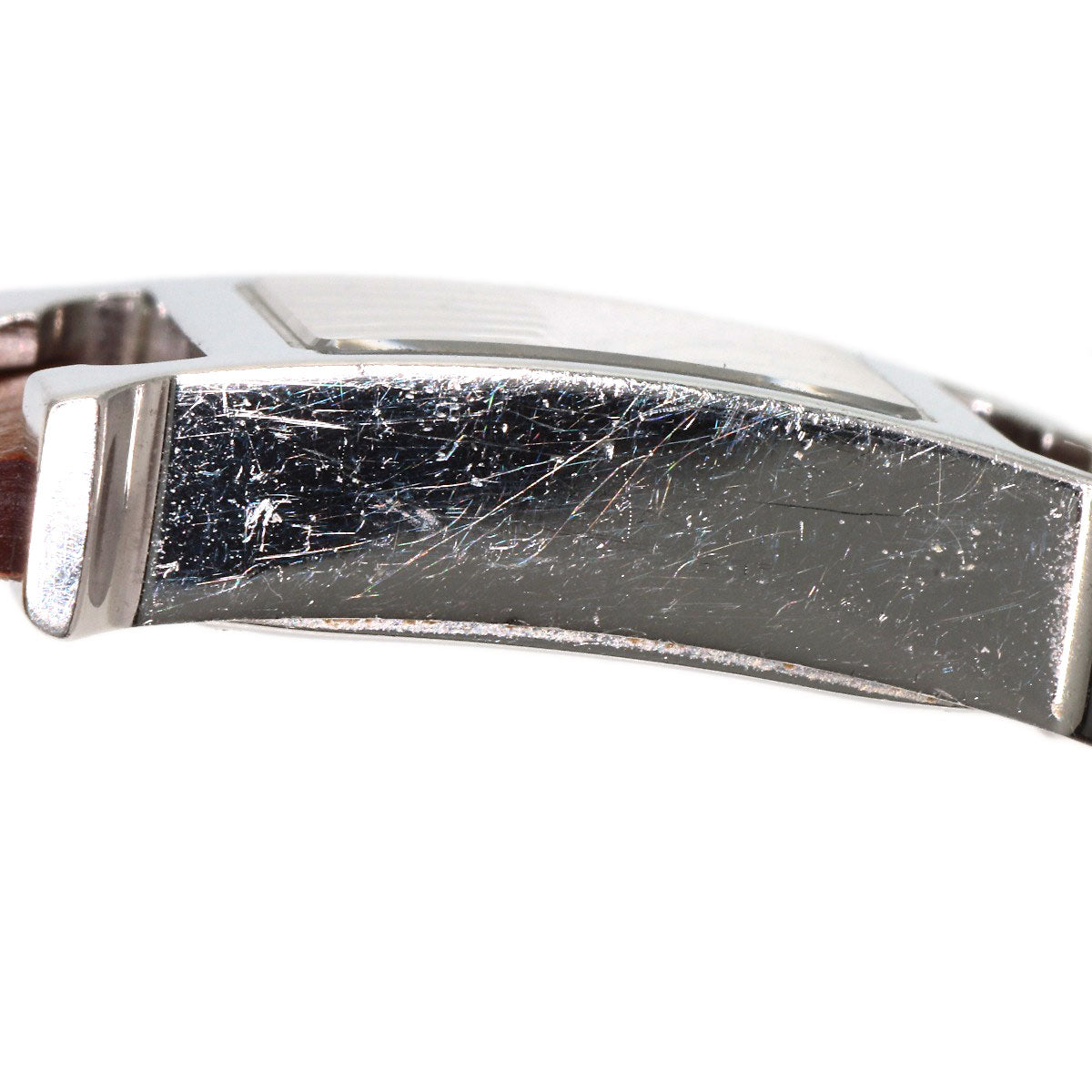 HERMES Watches Quartz HH1.110 Stainless Steel, Leather Silver H watch mini Silver dial Women  d