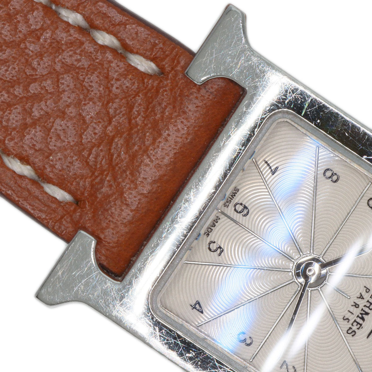 HERMES Watches Quartz HH1.110 Stainless Steel, Leather Silver H watch mini Silver dial Women  d