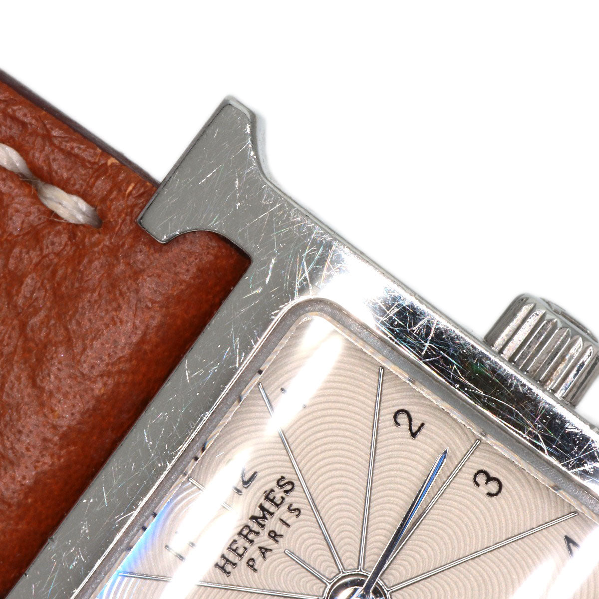 HERMES Watches Quartz HH1.110 Stainless Steel, Leather Silver H watch mini Silver dial Women  d
