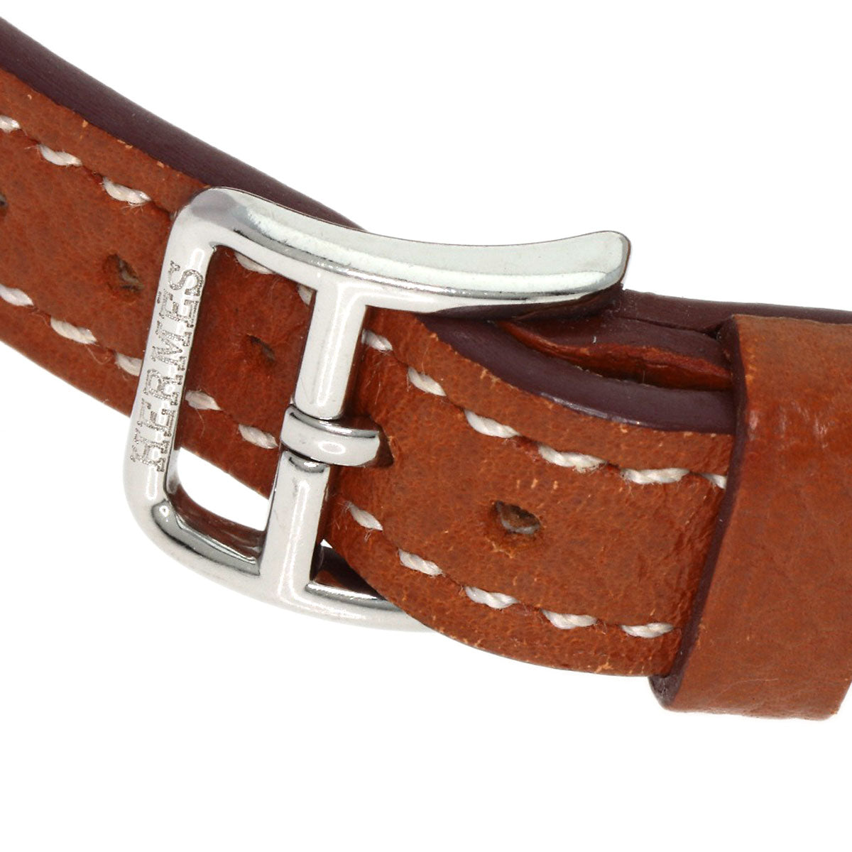 HERMES Watches Quartz HH1.110 Stainless Steel, Leather Silver H watch mini Silver dial Women  d