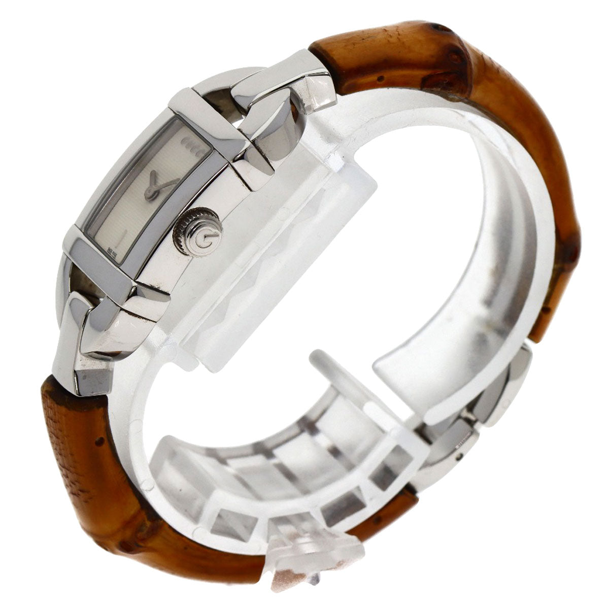 GUCCI Watches Quartz 6800L Stainless Steel, Bamboo Silver Bamboo Silver dial Women  d