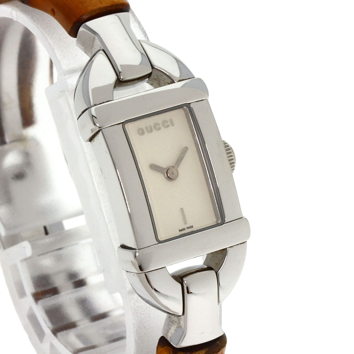 GUCCI Watches Quartz 6800L Stainless Steel, Bamboo Silver Bamboo Silver dial Women  d