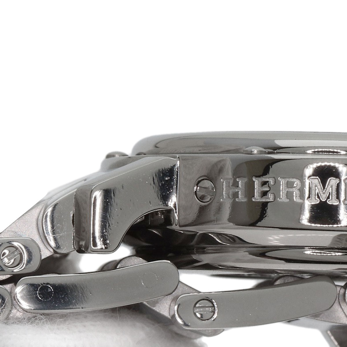 HERMES Watches Quartz CL1.310 Stainless Steel , Stainless Steel Silver Clipper Chronograph blue dial Women  d