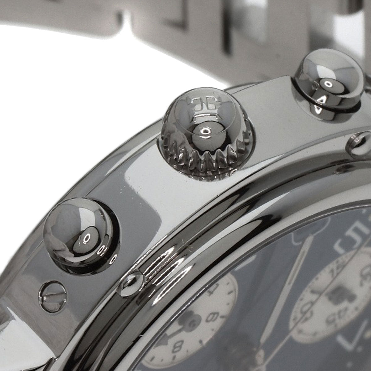 HERMES Watches Quartz CL1.310 Stainless Steel , Stainless Steel Silver Clipper Chronograph blue dial Women  d