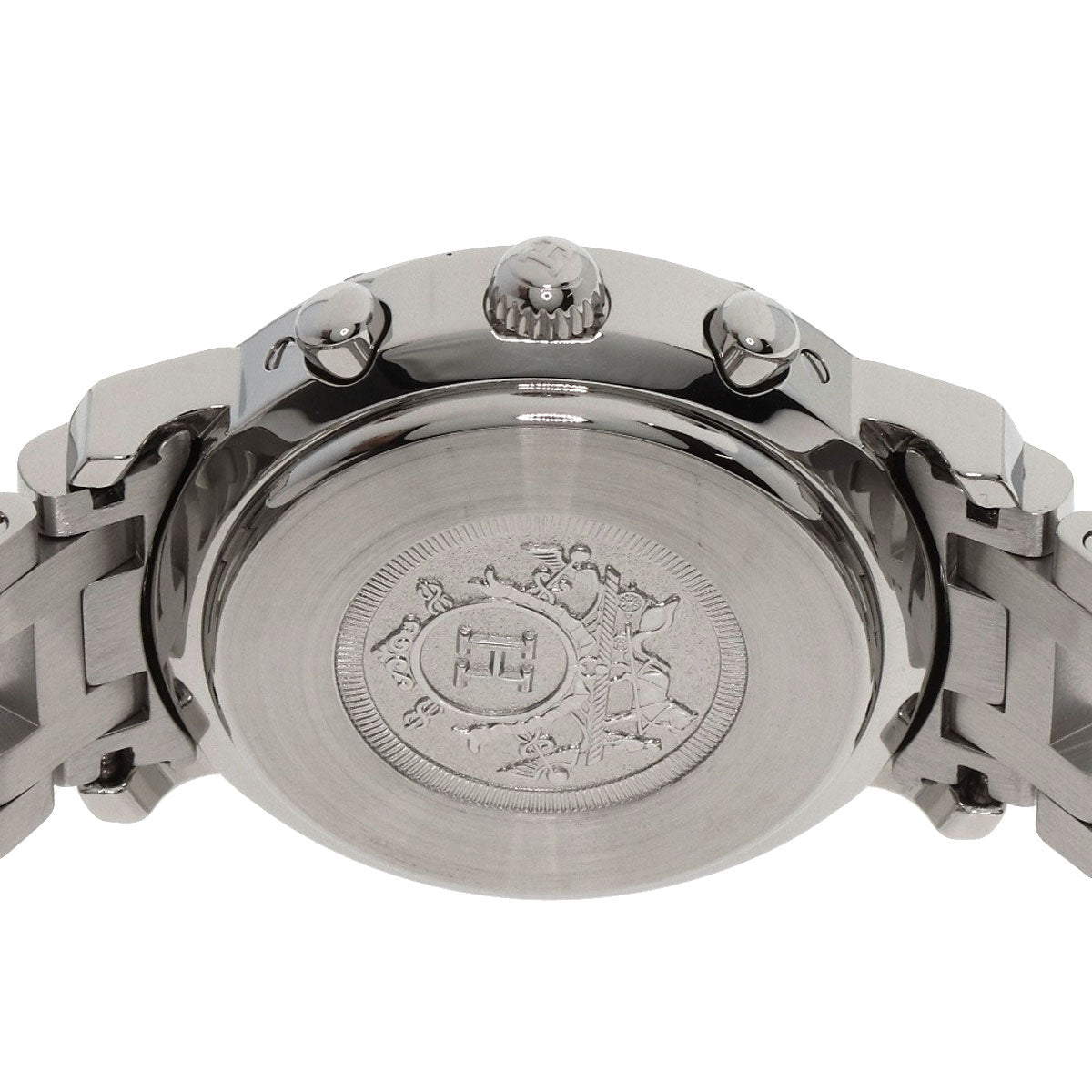 HERMES Watches Quartz CL1.310 Stainless Steel , Stainless Steel Silver Clipper Chronograph blue dial Women  d