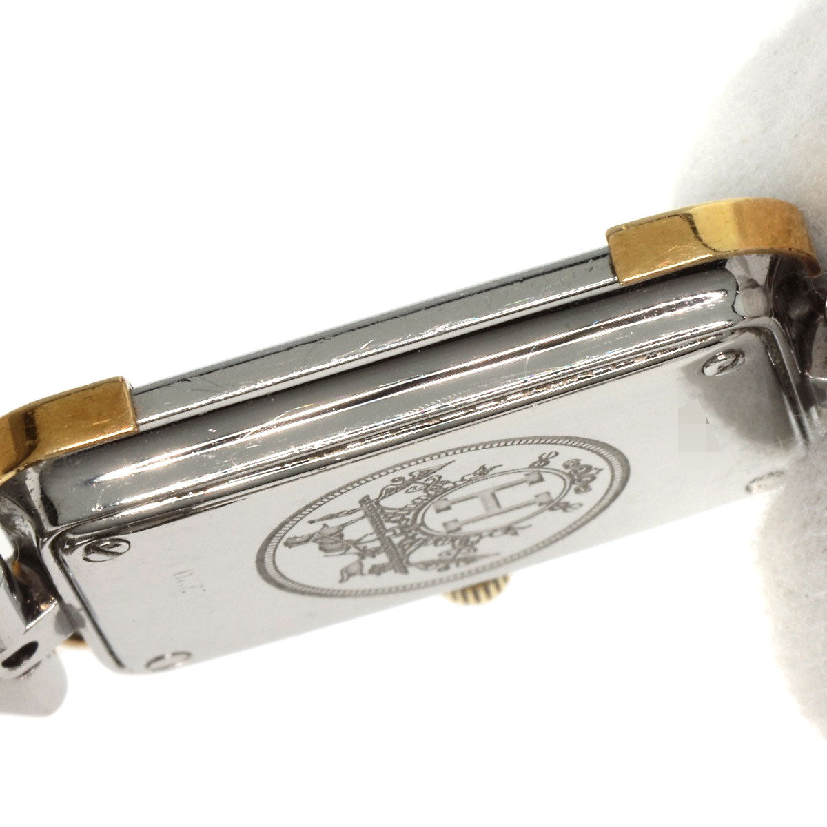 HERMES Watches Quartz CR1.220 Stainless Steel , SSxGP gold Clojure white dial Women  d