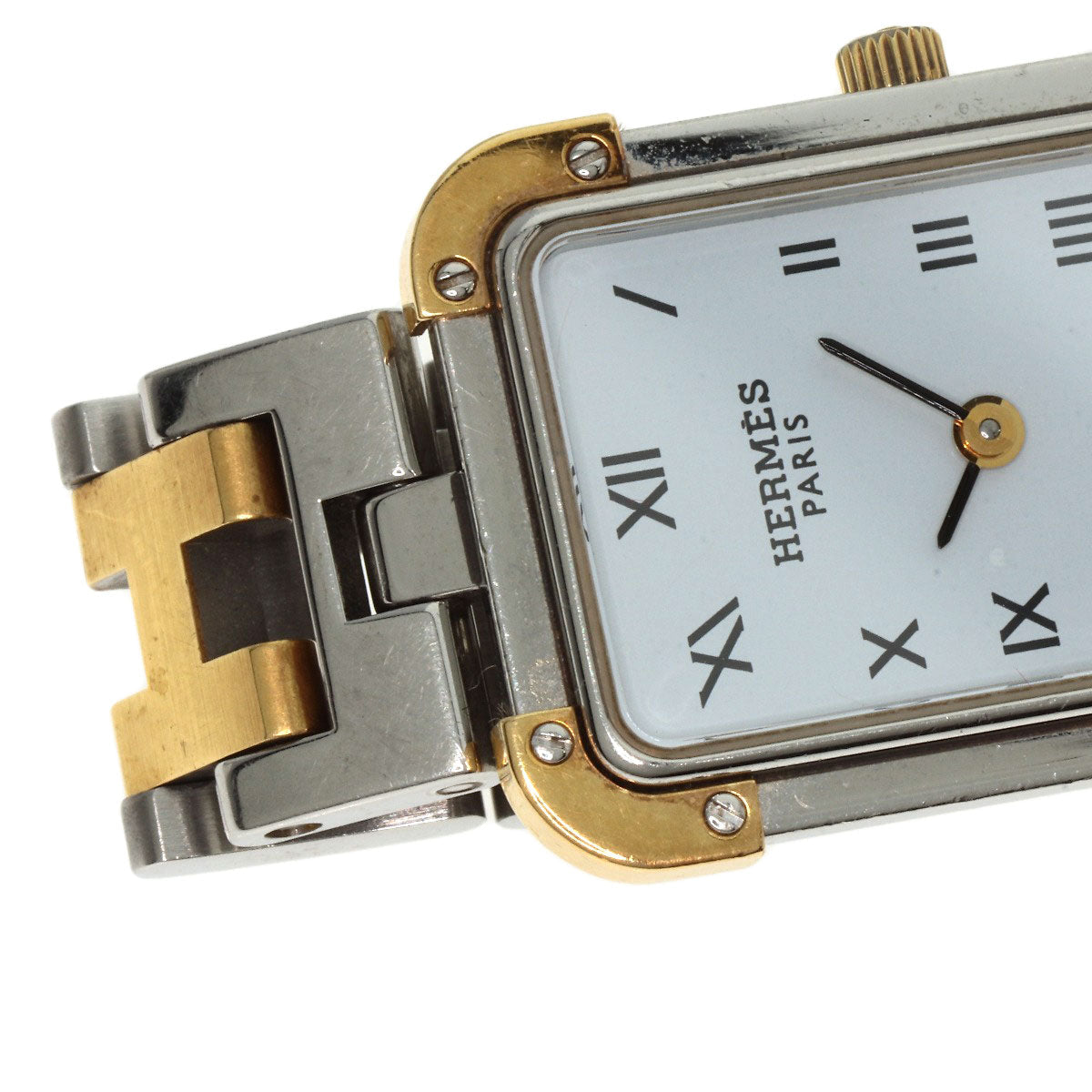 HERMES Watches Quartz CR1.220 Stainless Steel , SSxGP gold Clojure white dial Women  d