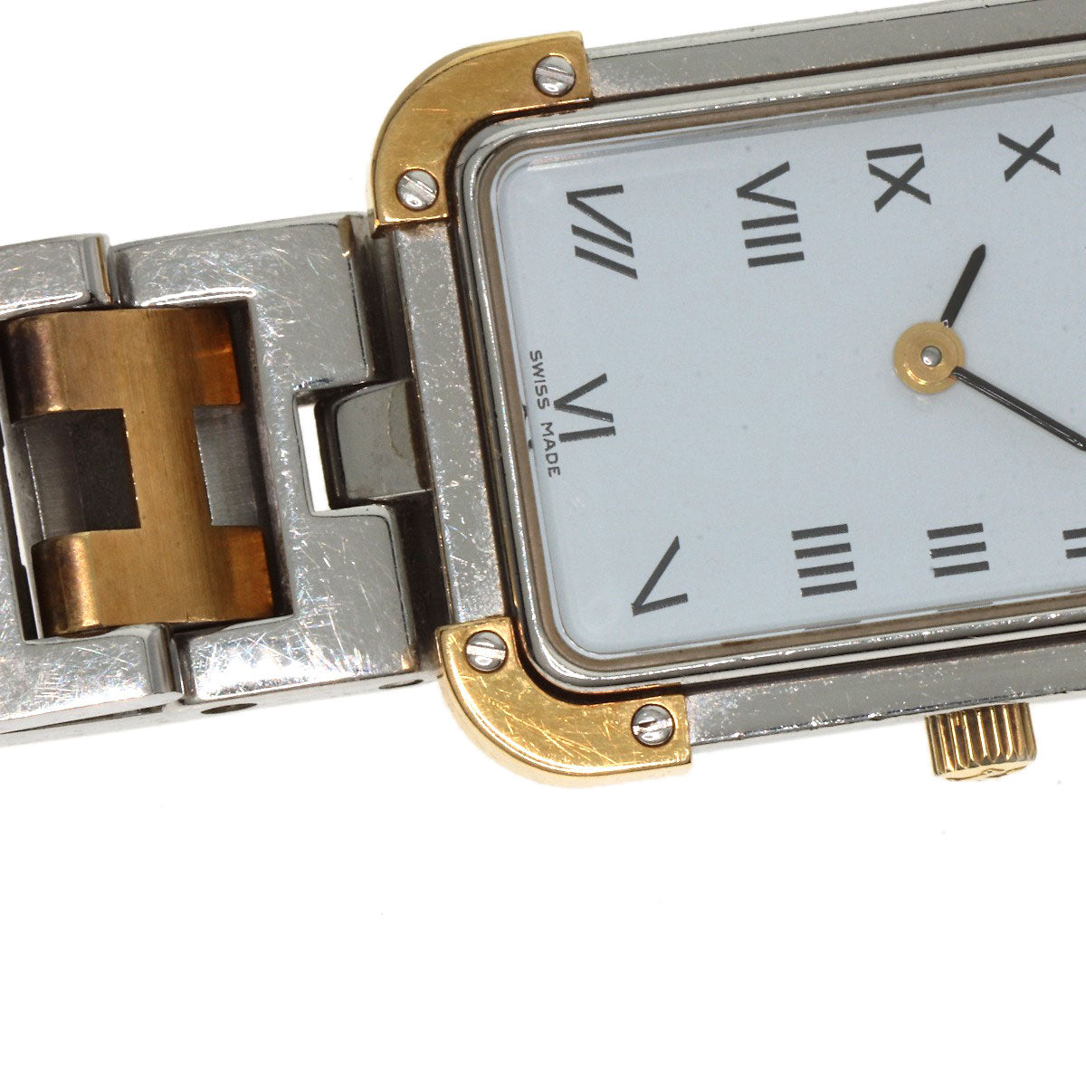 HERMES Watches Quartz CR1.220 Stainless Steel , SSxGP gold Clojure white dial Women  d