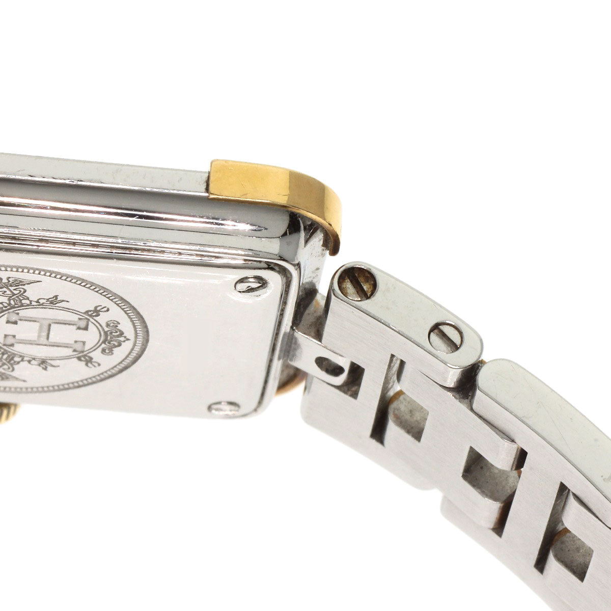 HERMES Watches Quartz CR1.220 Stainless Steel , SSxGP gold Clojure white dial Women  d