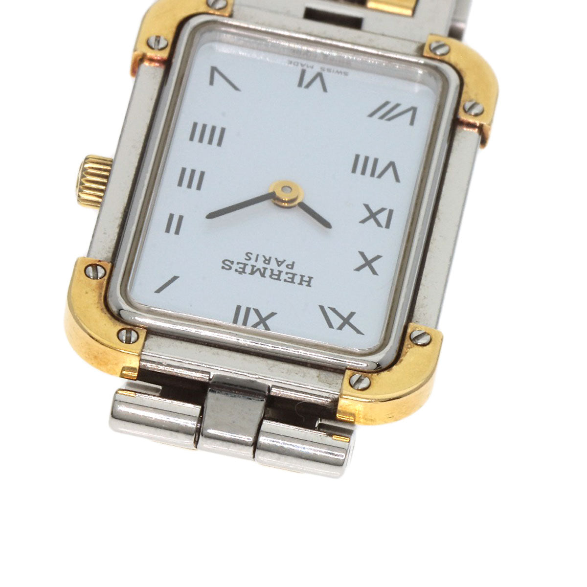 HERMES Watches Quartz CR1.220 Stainless Steel , SSxGP gold Clojure white dial Women  d