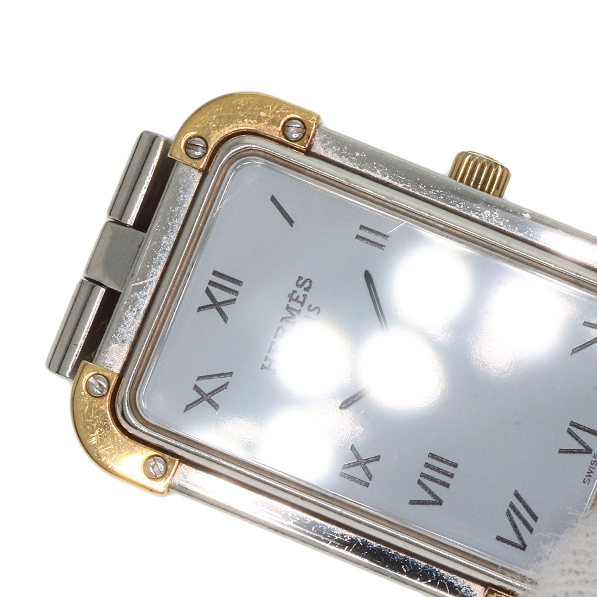 HERMES Watches Quartz CR1.220 Stainless Steel , SSxGP gold Clojure white dial Women  d