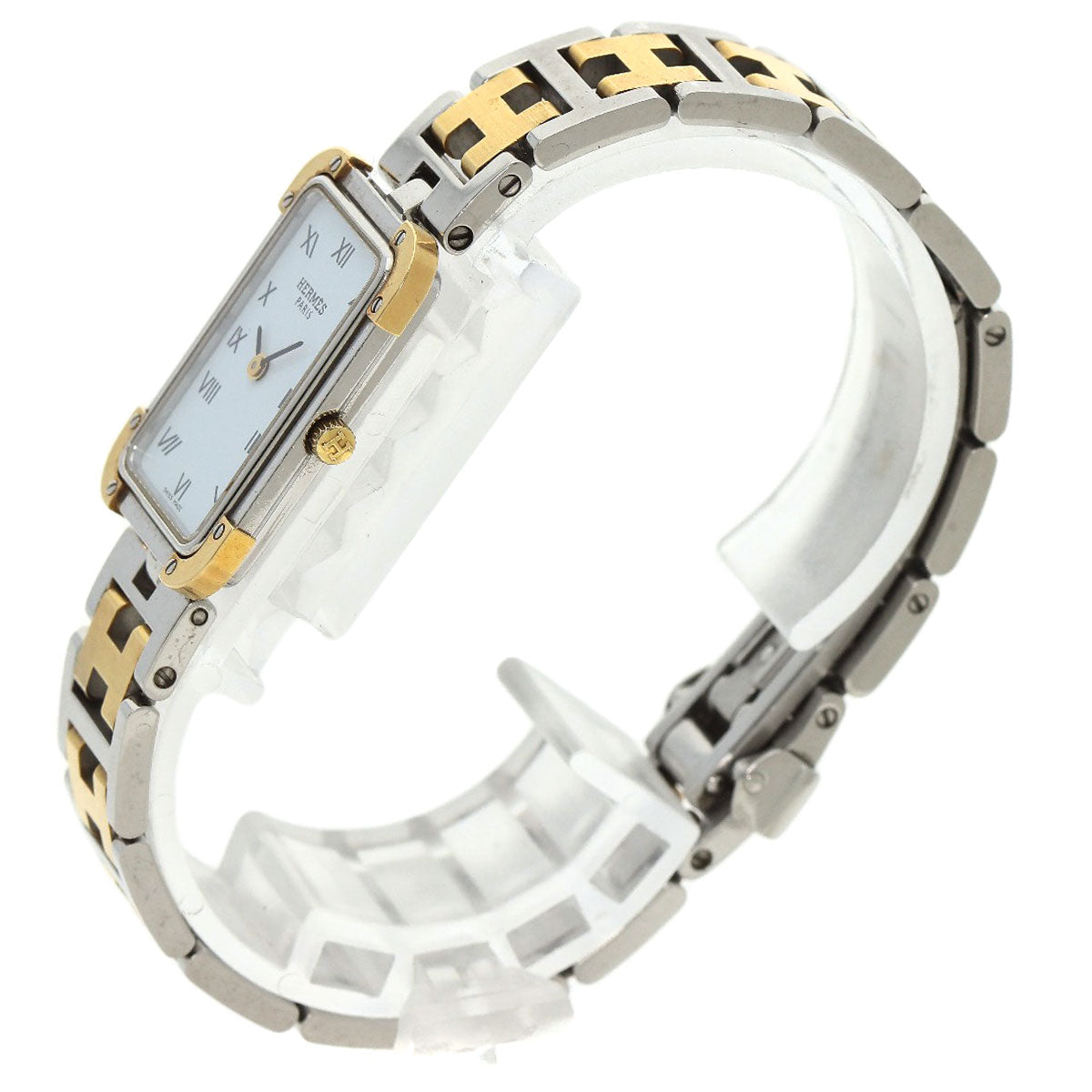 HERMES Watches Quartz CR1.220 Stainless Steel , SSxGP gold Clojure white dial Women  d