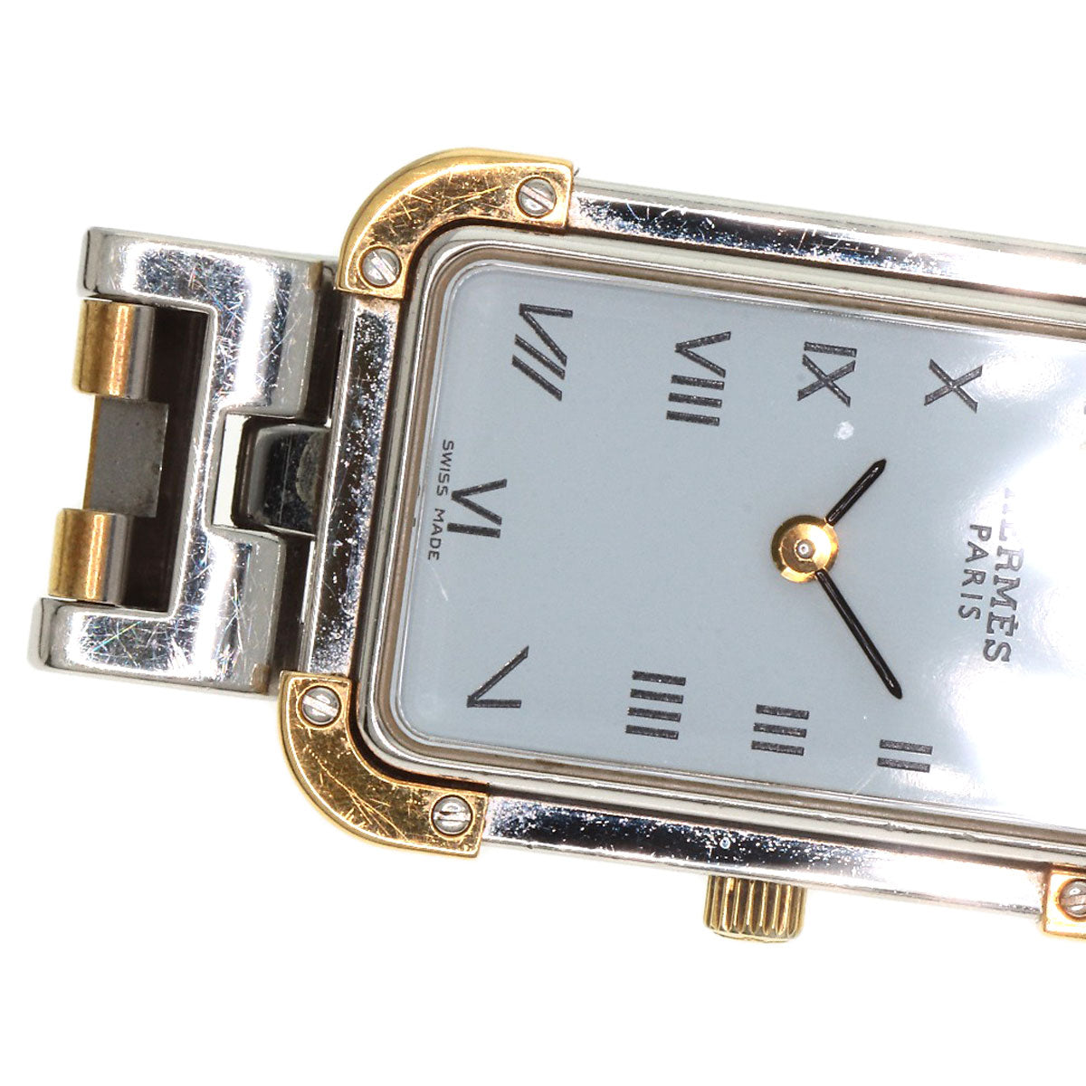 HERMES Watches Quartz CR1.220 Stainless Steel , SSxGP gold Clojure white dial Women  d