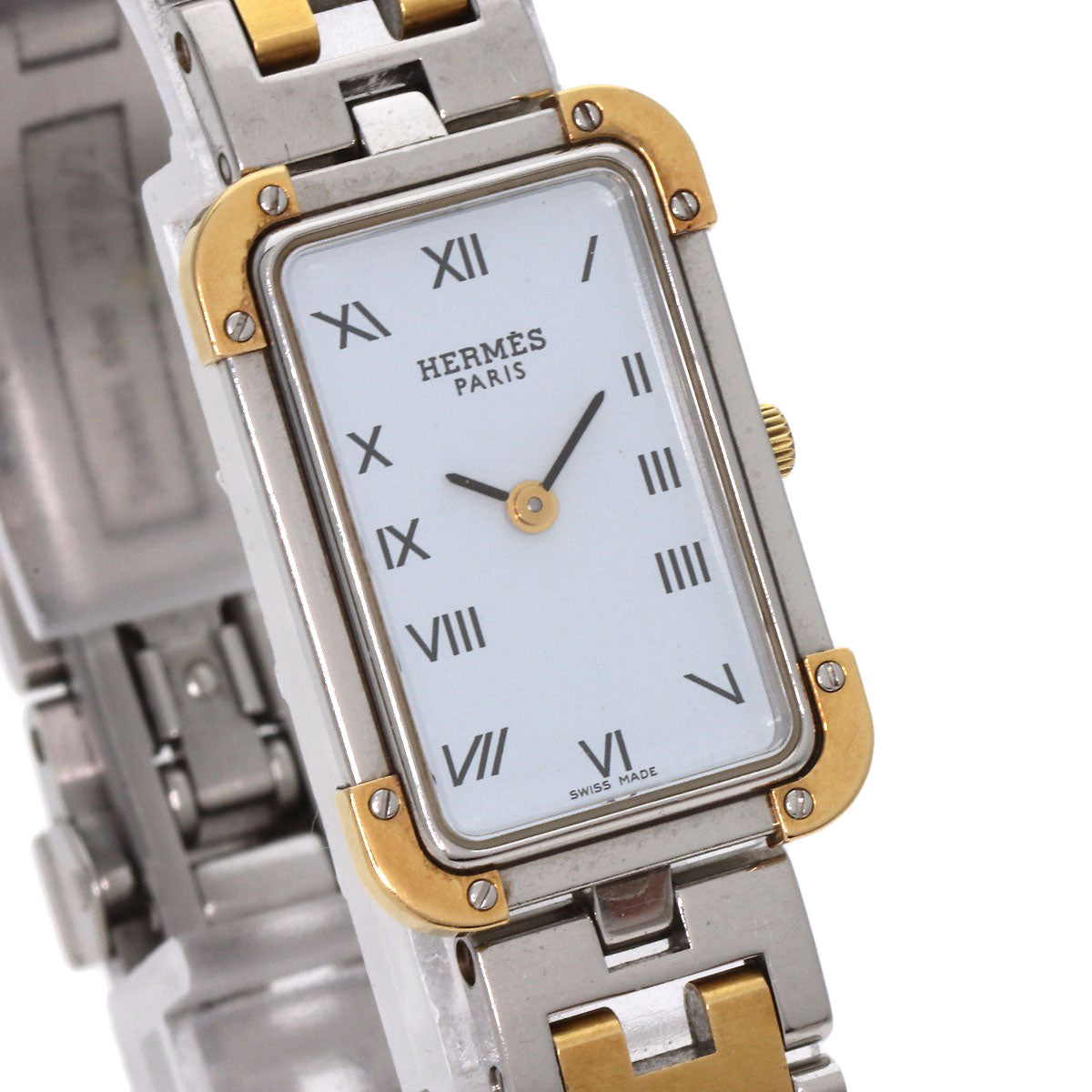 HERMES Watches Quartz CR1.220 Stainless Steel , SSxGP gold Clojure white dial Women  d