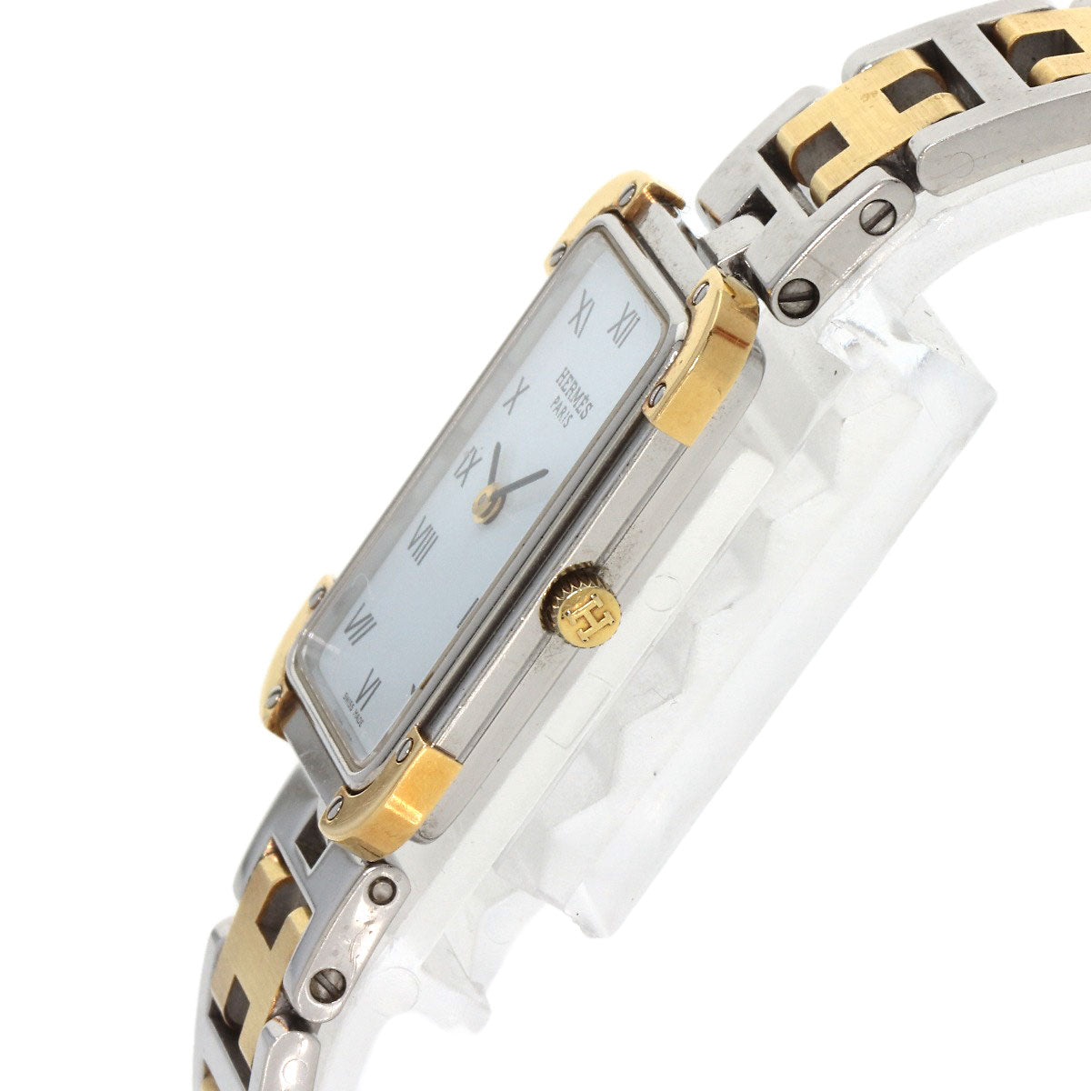 HERMES Watches Quartz CR1.220 Stainless Steel , SSxGP gold Clojure white dial Women  d