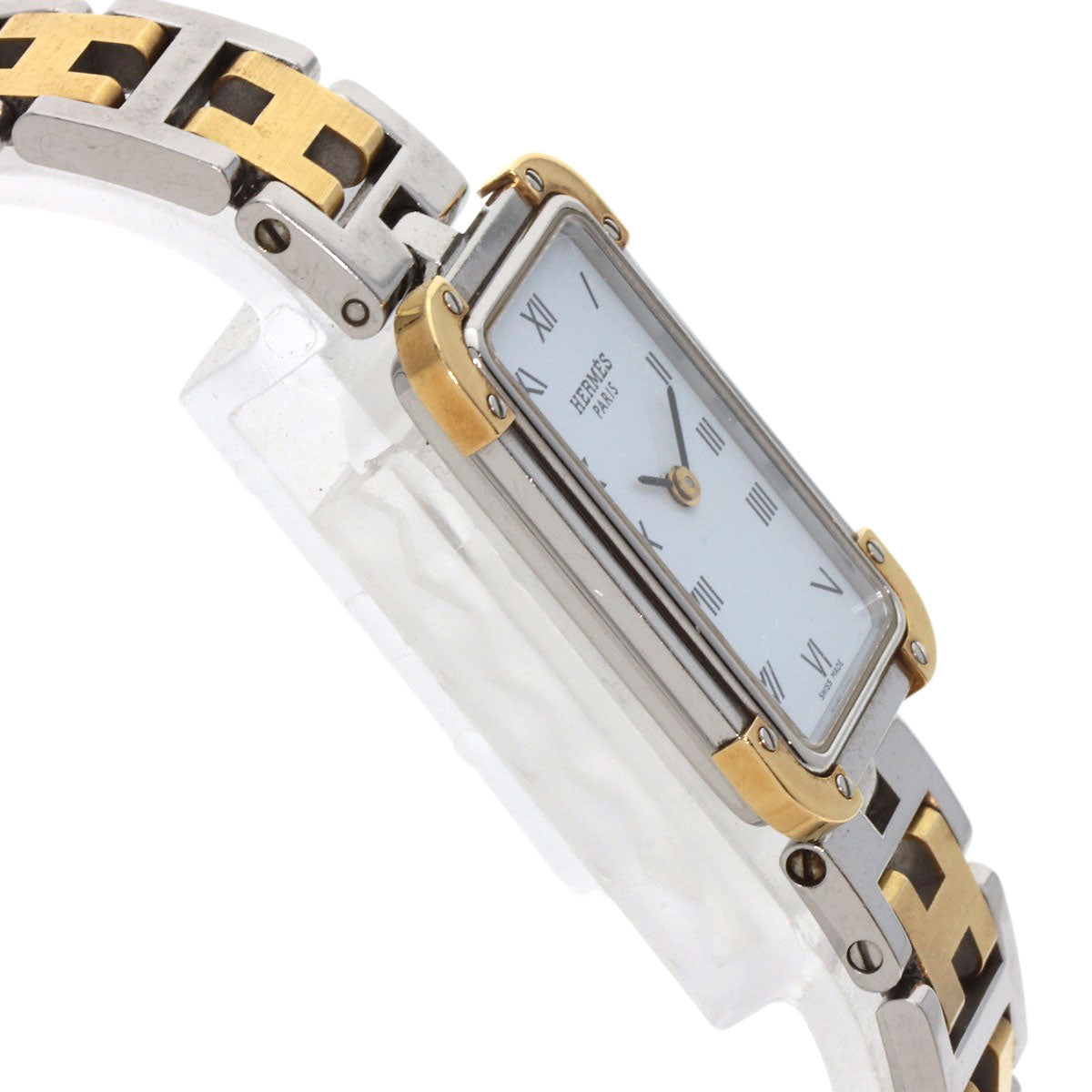 HERMES Watches Quartz CR1.220 Stainless Steel , SSxGP gold Clojure white dial Women  d